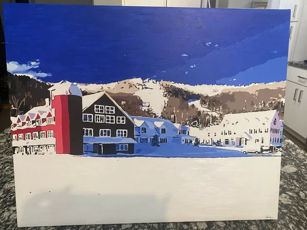 Nummora customer with their finished painting