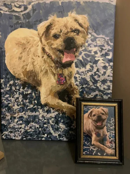 Nummora customer with their finished painting