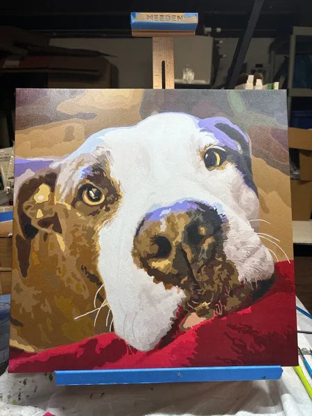 Nummora customer with their finished painting