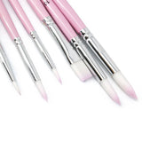 Essential 6-piece multisize paint brush set with wooden handles