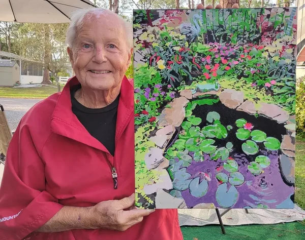 Nummora customer with their finished painting
