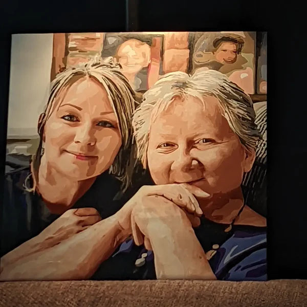 Nummora customer with their finished painting