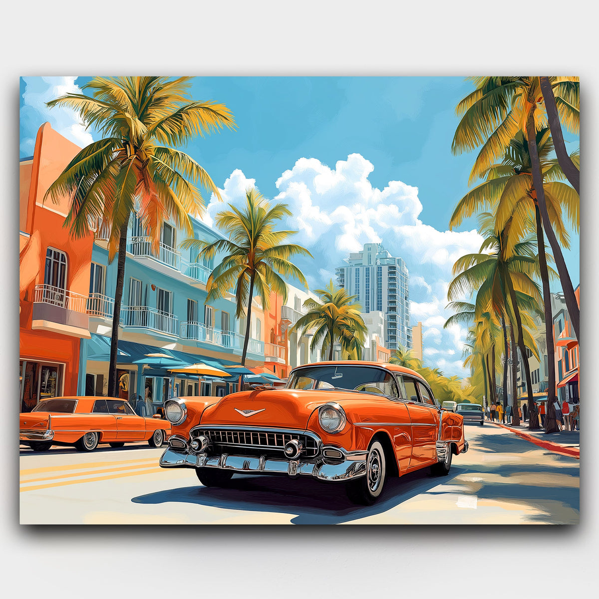 Retro Vibes on Ocean Drive – Paint by Numbers