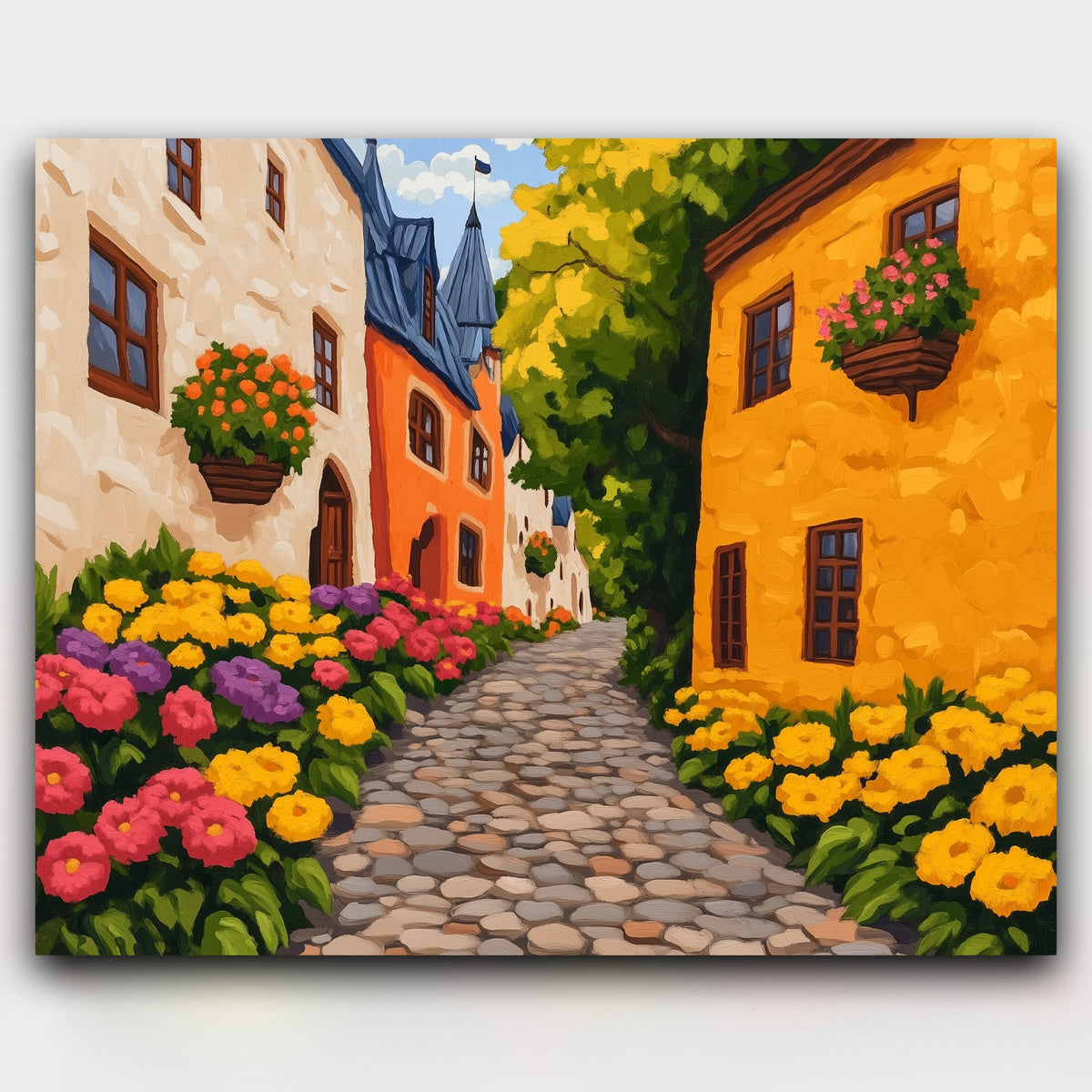 Blooming Village Street