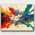 Big Bang of Color paint by numbers kit of an abstract color explosion with bold splashes of paint
