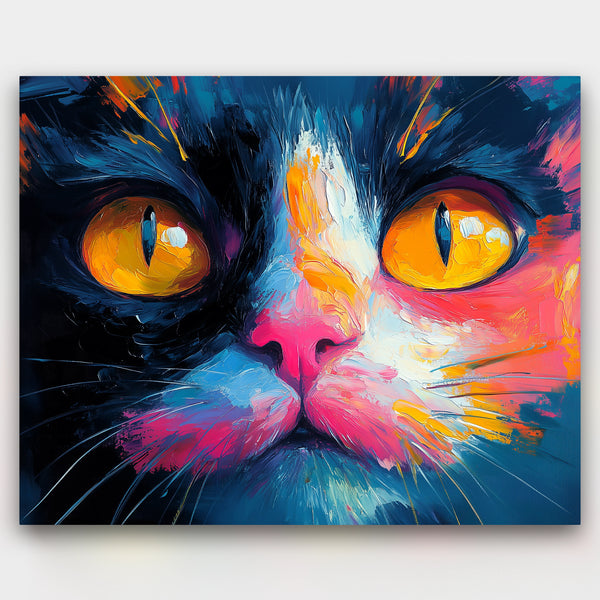 Colorful Cat Face