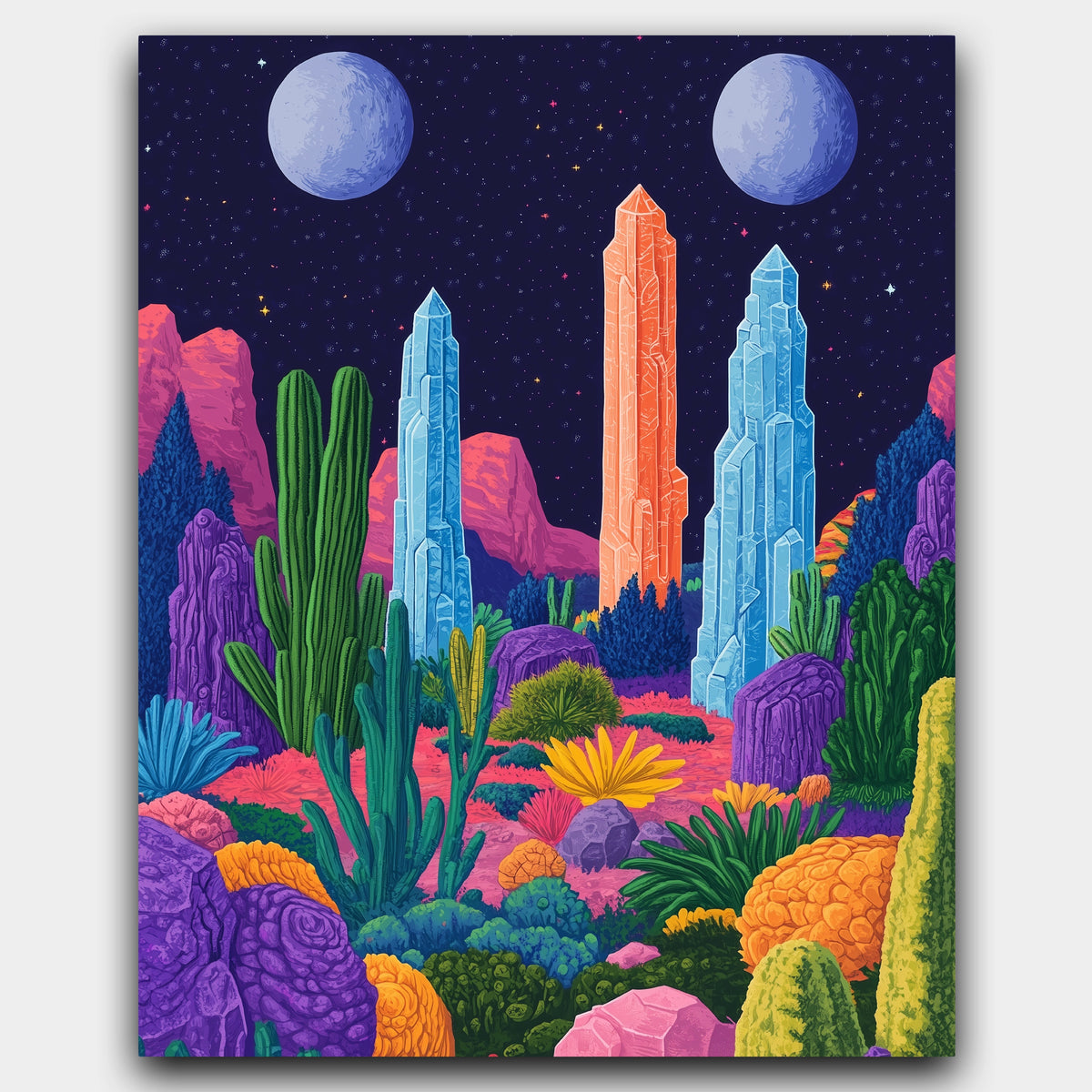 Cosmic Crystal Oasis