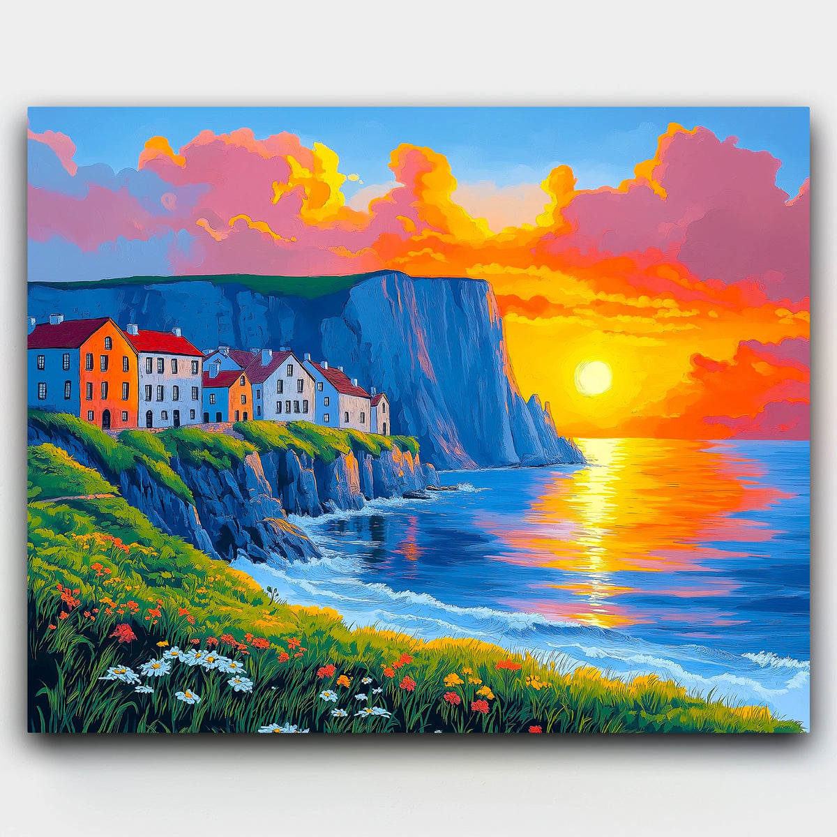 Sunset Over the Coastal Cliffs