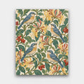 Bluebirds in the Honeysuckle paint by numbers kit of four bluebirds among honeysuckle vines and red berries on a cream background