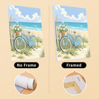 Coastal Whites mini canvas shown rolled without a frame and pre-stretched on a frame