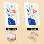 Confetti Petals mini canvas shown rolled without a frame and pre-stretched on a frame