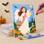 What's included pre-stretched on frame: six framed Harvest Blessings mini canvases, paints, three brushes, hangers and layout