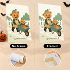 Harvest Garden Friends mini canvas shown rolled without a frame and pre-stretched on a frame