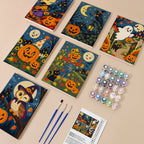 Harvest Moon Friends mini paint by numbers kit with six numbered canvases, acrylic paints, brushes and layout