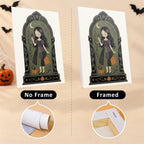 Haunted Portraits mini canvas shown rolled without a frame and pre-stretched on a frame