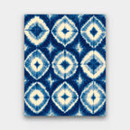 Indigo Dye Diamonds paint by numbers kit of an indigo shibori-dyed pattern of blue and white diamonds