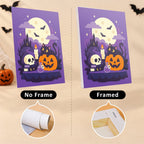Lavender Hauntings mini canvas shown rolled without a frame and pre-stretched on a frame