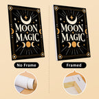 Moon Magic mini canvas shown rolled without a frame and pre-stretched on a frame