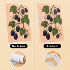 Orchard Harvest mini canvas shown rolled without a frame and pre-stretched on a frame