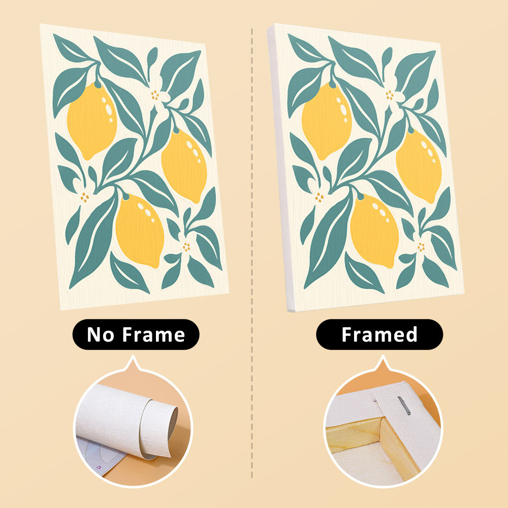 Orchard Prints mini canvas shown rolled without a frame and pre-stretched on a frame