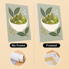 Pantry Harvest mini canvas shown rolled without a frame and pre-stretched on a frame