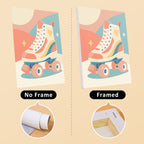 Pastel Favorites mini canvas shown rolled without a frame and pre-stretched on a frame