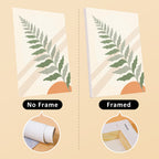 Quiet Botanicals mini canvas shown rolled without a frame and pre-stretched on a frame