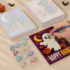 Retro Halloween Posters mini canvas shown rolled without a frame and pre-stretched on a frame