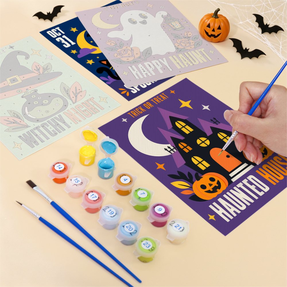 Close-up of the wooden inner frame, labeled paints, clearly printed numbers and 1.2 cm canvas depth