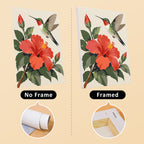 Songbird Blooms mini canvas shown rolled without a frame and pre-stretched on a frame