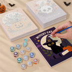 Spooky Blooms mini canvas shown rolled without a frame and pre-stretched on a frame