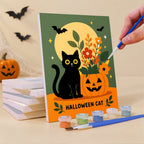 What's included pre-stretched on frame: six framed Spooky Blooms mini canvases, paints, three brushes, hangers and layout