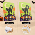 Sweet Frights mini canvas shown rolled without a frame and pre-stretched on a frame