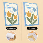 Sweet Sayings mini canvas shown rolled without a frame and pre-stretched on a frame