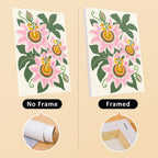Tablecloth Treats mini canvas shown rolled without a frame and pre-stretched on a frame