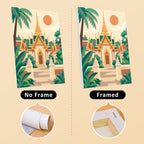 Thailand Escape mini canvas shown rolled without a frame and pre-stretched on a frame