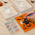 Trick or Treat Ghosts mini canvas shown rolled without a frame and pre-stretched on a frame