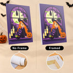 Witching Windows mini canvas shown rolled without a frame and pre-stretched on a frame