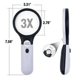 3X and 45X Handheld Magnifying Glass LED Lights-Paint by Numbers for Adults-Canvas by Numbers