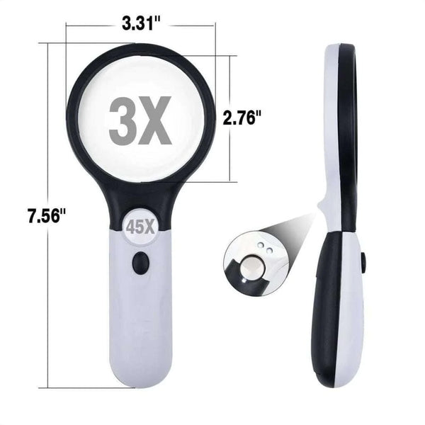3X and 45X Handheld Magnifying Glass LED Lights-Paint by Numbers for Adults-Canvas by Numbers