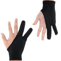 Artist glove for paint by numbers worn on the hand, letting it glide across the canvas