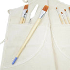 Close-up of the durable, machine-washable fabric of a paint by numbers apron