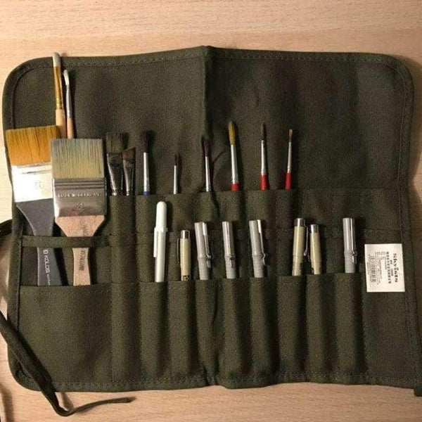 Roll Up Canvas Paint Brush Case For Artists-Paint by Numbers for Adults-Canvas by Numbers