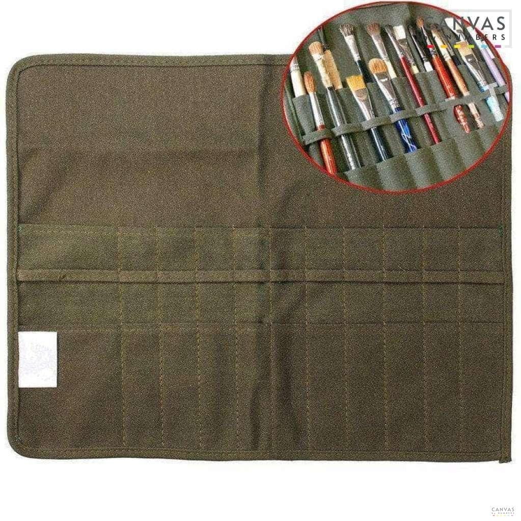 Roll Up Canvas Paint Brush Case For Artists-Paint by Numbers for Adults-Canvas by Numbers